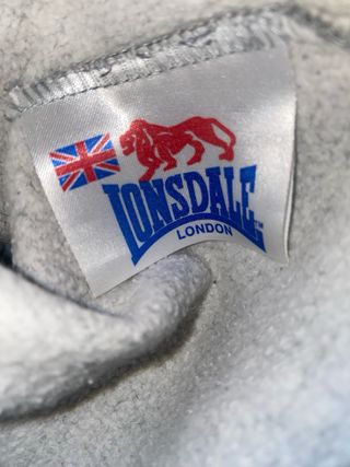 Sudadera Lonsdale University Gris y Negra