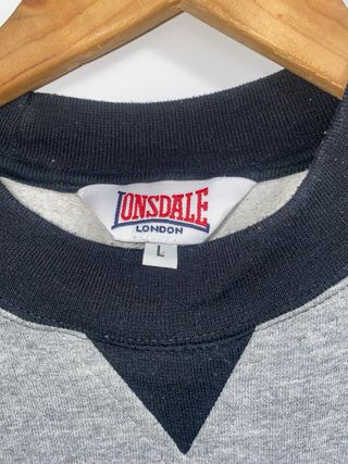 Sudadera Lonsdale University Gris y Negra