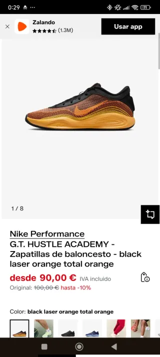 Zapatillas Nike Hombre/Mujer Naranja/Negro