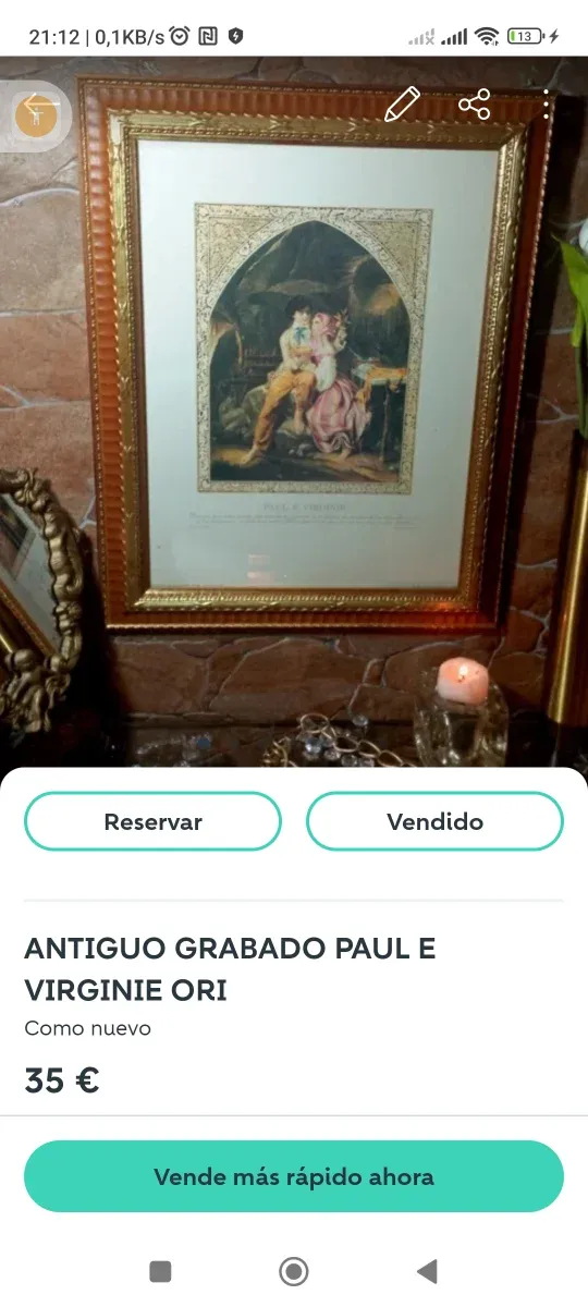 Lámpara de mesa antigua
