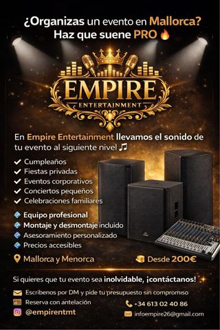 Alquiler equipo sonido para eventos Mallorca