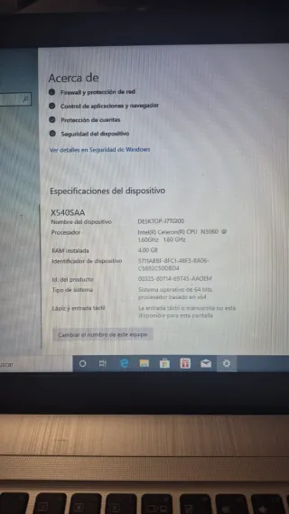 Portátil ASUS Negro Casi Nuevo