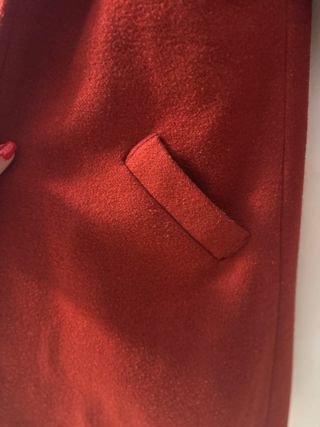 Cappotto color mattone fatto a mano