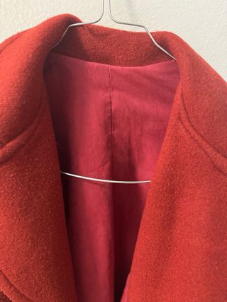 Cappotto color mattone fatto a mano