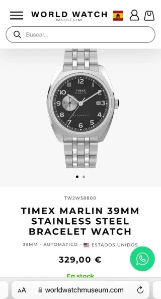 Reloj Timex Marlin Automático 39mm TW2W58800 new