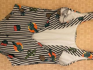 Bañador Primark rayas cactus piña