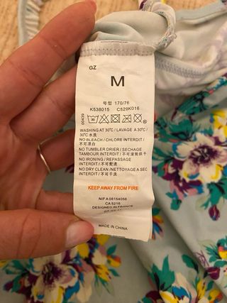 Bañador floral celeste