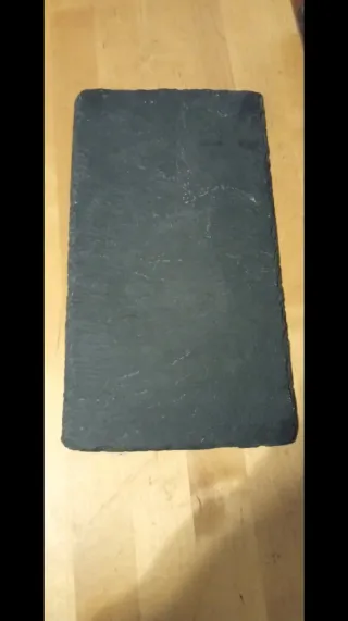 Lote 12 Platos de pizarra negros