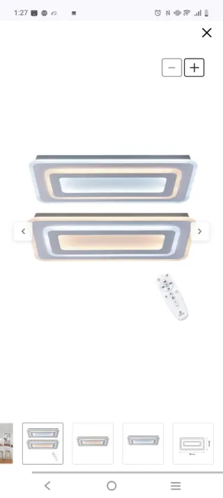 Plafón LED Rectangular Dorado y Blanco