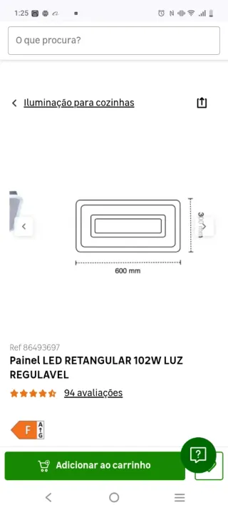 Plafón LED Rectangular Dorado y Blanco