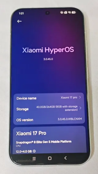Xiaomi 17 Pro Blanco 16GB RAM 256GB