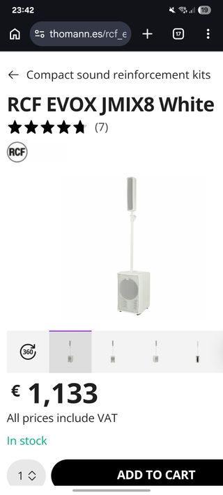 RCF EVOX JMIX8 Blanco