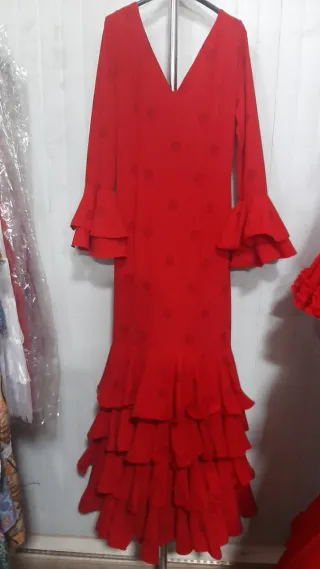 Vestido Flamenco Rojo Volantes Tallas 1,2 y 3