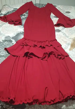 Vestido Flamenco Rojo Volantes Tallas 1,2 y 3