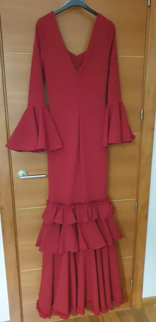 Vestido Flamenco Rojo Volantes Tallas 1,2 y 3