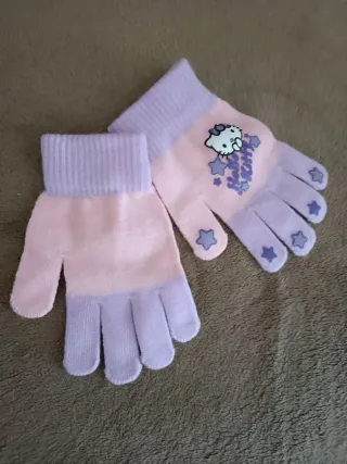 Guanti bimbi Hello Kitty rosa e lilla