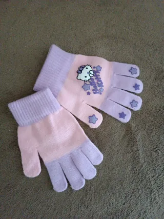 Guanti bimbi Hello Kitty rosa e lilla