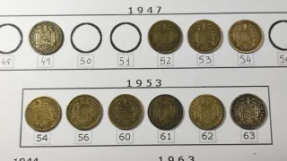 Colección INcompleta de monedas 1 Peseta Franco