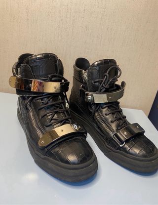 Giuseppe Zanotti Sneakers Nere Argento