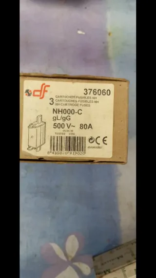 Fusible Cartucho NH000-C 500V 80A DF 376060