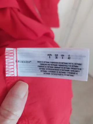 Vestido cruzado rojo Primark T. S