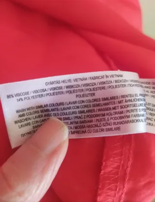 Vestido cruzado rojo Primark T. S