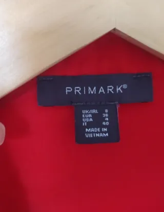 Vestido cruzado rojo Primark T. S