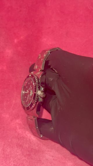 Reloj estilo Submariner Hombre Negro/Plata