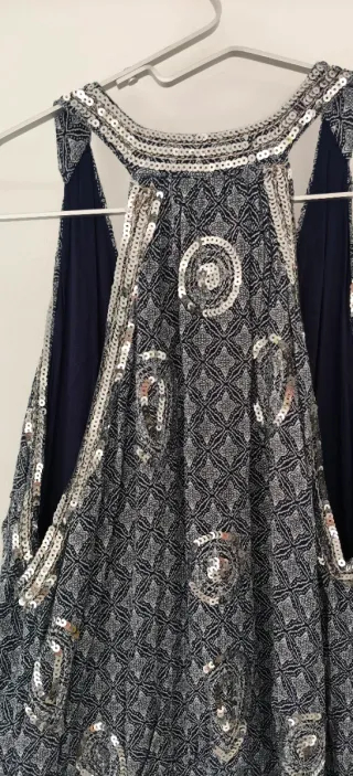 Vestido Meisïe azul lentejuelas