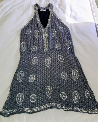 Vestido Meisïe azul lentejuelas