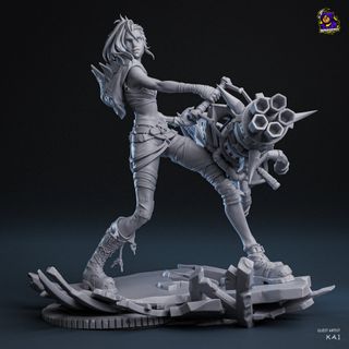 Figura Jinx (Arcane) - Resina 3D SIN PINTAR