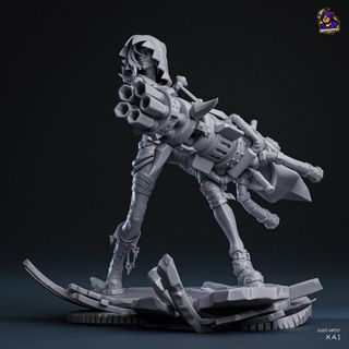 Figura Jinx (Arcane) - Resina 3D SIN PINTAR