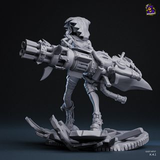 Figura Jinx (Arcane) - Resina 3D SIN PINTAR