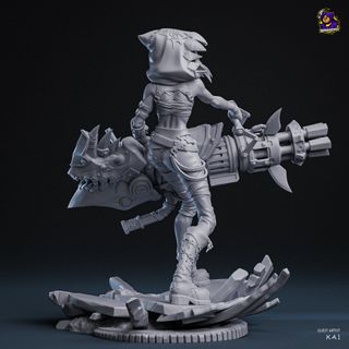 Figura Jinx (Arcane) - Resina 3D SIN PINTAR