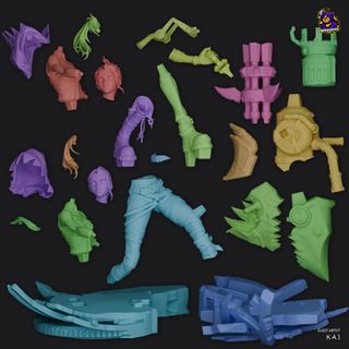 Figura Jinx (Arcane) - Resina 3D SIN PINTAR