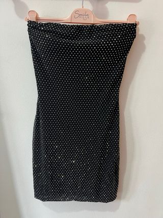 Mini abito tubino strass
