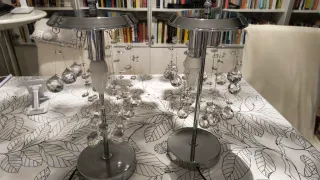 2 Lampade da tavolo elegante con cristalli