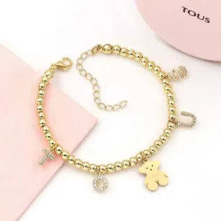 Pulsera Tous Dorada con Abalorios