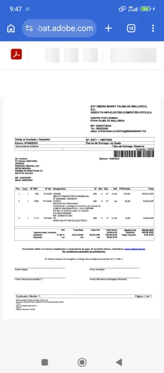 Patinete Eléctrico Xiaomi 653132160