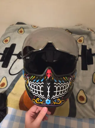 Casco Moto Ruroc Diseño Calavera