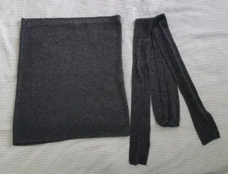 Top punto Mango brillo gris