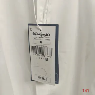 Camisa Blanca El Corte Inglés XL Hombre