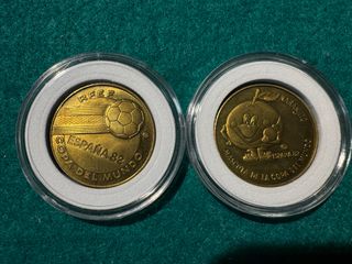 5 MEDALLAS CONMEMORATIVAS NARANJITO MUNDIAL 82