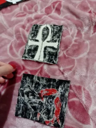 Lote 2 Patches Goth Batcave Ankh