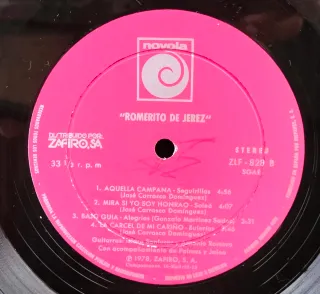 Lp Romerito de Jerez Zafiro 1978