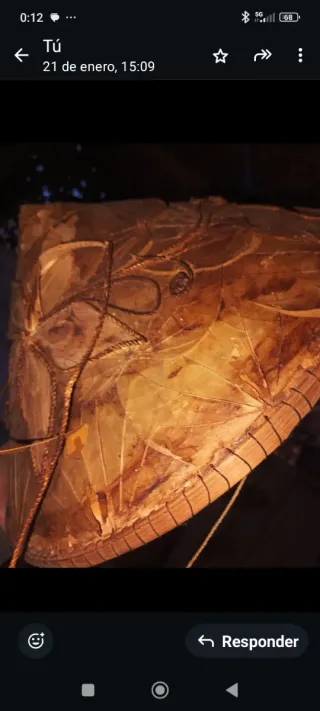 Triciclo Decorativo Mimbre y Madera