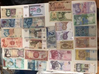 Lote de billetes de colección para intercambio