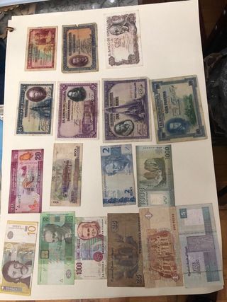 Lote de billetes de colección para intercambio