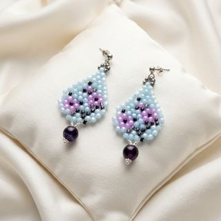 Collana Ciondolo Orecchini Etnico Asiatico Agata