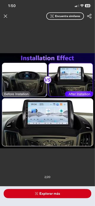 Pantalla 9” CarPlay Ford Kuga 2013-2019 nueva